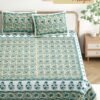 Premium Jaipuri Cotton Double Bedsheet ? King Size, Soft & Durable, Elegant Traditional Print, Breathable & Comfortable for All Seasons