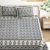 Premium Jaipuri Cotton Double Bedsheet ? King Size, Soft & Durable, Elegant Traditional Print, Breathable & Comfortable for All Seasons