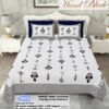 Premium Jaipuri Cotton Double Bedsheet ? Hand-Printed Floral Design, Soft & Breathable with 2 Matching Pillow Covers