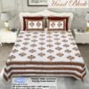 Premium Cotton Double Bedsheet ? Hand-Printed Jaipuri Floral Design, Soft & Breathable with 2 Matching Pillow Covers