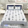 Premium Jaipuri Cotton Double Bedsheet ? Hand-Printed Floral Design, Soft & Breathable with 2 Matching Pillow Covers