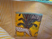 hand-block-printed-cotton-fabric-quilted-tote-bag-1000x1000-3.jpg Handmade Quilted Safari Tote Bag ? Yellow Jungle Animal Print Cotton Shoulder Bag, Kantha Quilted Shopping Tote, Eco-Friendly Travel Bag Gift for Women