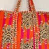 il-170x135-7718471336-9zsj.jpg Handmade Quilted Tiger Print Tote Bag ? Pink & Orange Cotton Shoulder Bag, Jungle Animal Tote, Kantha Quilted Shopping Bag, Eco-Friendly Gift for Women