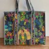 il-300x300-7563567321-16lv.jpg Handcrafted Quilted Cotton Tote Bag | Blue Floral Block Print Shoulder Handbag | Large Canvas Shopping & Travel Tote