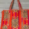 il-340x270-7477739070-a7pg.jpg Handmade Quilted Tiger Print Tote Bag ? Pink & Orange Cotton Shoulder Bag, Jungle Animal Tote, Kantha Quilted Shopping Bag, Eco-Friendly Gift for Women