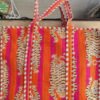 il-340x270-7622729681-royh.jpg Handmade Quilted Tiger Print Tote Bag ? Pink & Orange Cotton Shoulder Bag, Jungle Animal Tote, Kantha Quilted Shopping Bag, Eco-Friendly Gift for Women