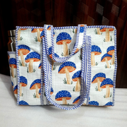 quilted-cotton-bag-1000x1000-2.png Handmade Quilted Cotton Tote Bag ? Blue Bird Print Shoulder Bag, Kantha Quilted Shopping Tote, Eco-Friendly Travel Bag, Reusable Market Bag Gift for Women
