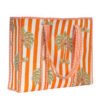 the-palm-tree-tote-in-orange-b550ca0349d4b3f4238204ca73edaeba.jpg Handmade Quilted Cotton Tote Bag | Block Print Jungle Safari Shoulder Bag | Eco-Friendly Travel Beach Tote